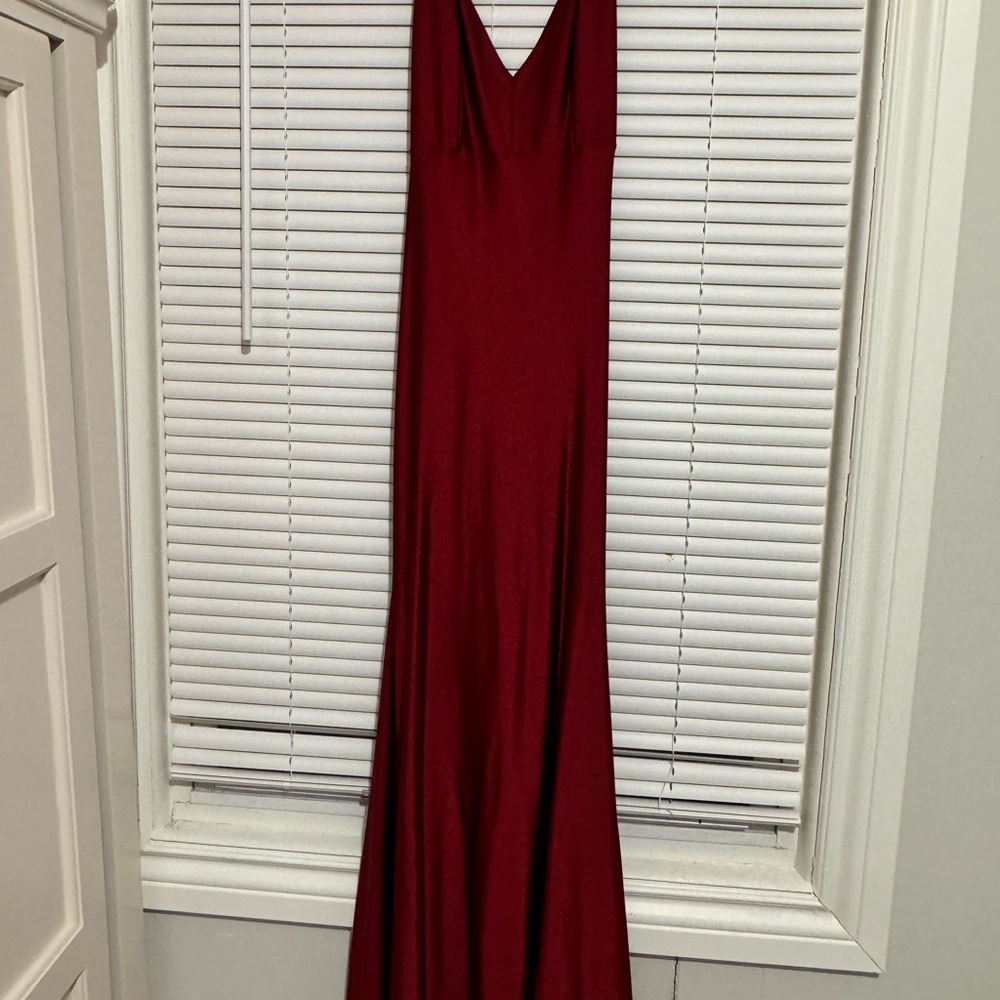 Fashion Nova Deep Red Maxi Dress